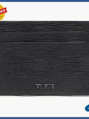 Slim Card Case Wallet with ID Window and 3 Card Pockets, Nappa Leather